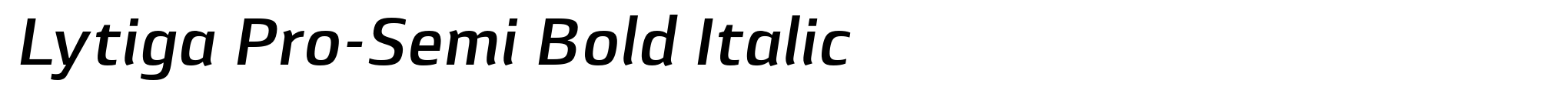 Lytiga Pro-Semi Bold Italic image